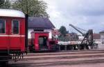 OHJ (Odsherreds Jernbane) Rangiertraktor 35 (Frichs 1933, Motor: Frichs-Dieselmotor 6115CA) Bahnhof Nykøbing Sjælland am 25. Juli 1974.