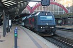 Am 27.05.2016 stand DSB ME 1528 mit einem Doppelstockzug in Koepenhavn H.