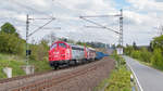 NoHAB-Doppelpack in Liebau. My 1138 (227 004-9) + My 1142 (227 005-6) mit leerem Holzzug. Aufgenommen am 6. Mai 2020.