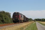 MZ 1456 mit Güterzug 7515 Fredericia-Herning bei Nørre Kollund am 12-8-2015.