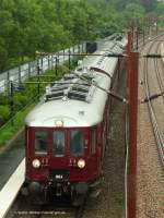 Am 21.08.2010 habe ich mich trotz Regens auf die Bahnsteigberfhrung in Tommerup begeben, um die Sonderfahrt mit dem  Scharzen Blitzzug  zu fotografieren.