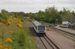 DSB MR 4225, Vejle-Struer, bei der Einfahrt in Brande. Mai 2008