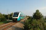 Ein Lint41 der Privatbahngesellschaft Arriva Tog A/S von Esbjerg nach Skjern kurz vor dem Haltepunkt Esbjerg-Gjesing. August 2007