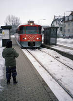 Lokalbanen, Helsingør-Hornbæk-Gilleleje-Banen (HHGB): Bei der Ankunft im Bahnhof Grønnehave in Helsingør am 25.