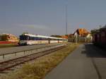 ML der Skagensbanen(Frederikshavn-Skagen-Frederikshavn)wartet in Skagen auf Rckfahrt nach Frederikshavn.