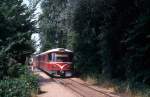 HHGB, Helsingør-Hornbæk-Gilleleje-Banen: Ein Triebzug, der aus einem Triebwagen (Ym) und einem Steuerwagen (Ys) besteht, befindet sich am 5.