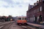 VLTJ (Vemb-Lemvig-Thyborøn-Jernbane) Schienenbus (YBM 13, ex-SJ Y6 773, Hägglund Schweden 1953) Bahnhof Lemvig am 27.