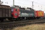 EA 3003 der Dnischen Staatsbahn auf der Reise in ihre neue Heimat Rumnien. Aufgenommen bei der Durchfahrt im Bahnhof Wels am 12.01.2008. Die  Sonderlackierung  knnte im Rangierbahnhof 
Maschen entstanden sein!