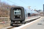 Hier ist ein Triebzug X31 in Auffart zum Bahnhof sterport. 12-03-2012