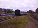 Der Zug nach Kopenhagen erreicht Hjring. 15.08.07