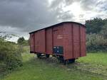 Ein restaurierter G�terwagen aus der Zeit der Kreisbahnen in Nordschleswig befindet sich heute beim Verein �E Kleinbahn� in Norburg auf der Insel Alsen.