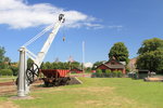 Overview over Bandholm station area with the old crane 13.07.2016