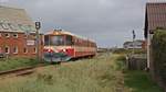 Nach kurzer wendezeit in Thyborøn fuhr YS602 112-3/YM601 012-6  Storåen  als R 973 in richtung Lemvig/Vemb ab.