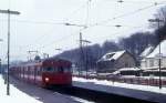 DSB S-Bahn: Ein Zug der Linie B hlt im Mrz 1975 in Holte, dem damaligen und gegenwrtigen Endbahnhof nrdlich von Kopenhagen.