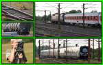 Bahn collage zuge in Nyborg Dänemark