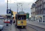 Århus / Aarhus Århus Sporveje SL 2 (Tw 6) Østbanetorvet am 27. Juli 1968. - Scan von einem Farbnegativ. Film: Kodak Kodacolor X Film.