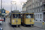 Århus / Aarhus Århus Sporveje SL 1 (Tw 8) / SL 2 (Tw 1) Østbanetorvet am 27. Juli 1968. - Scan von einem Farbnegativ. Film: Kodak Kodacolor X Film.