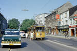 Århus / Aarhus Århus Sporveje SL 2 (Tw 4) Århus C, Frederiks Allé am 8. August 1969. - Scan eines Farbnegativs. Film: Kodak Kodacolor X.