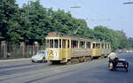 København / Kopenhagen Københavns Sporveje SL 7 (Tw 553 + Bw 15xx) København K, Gothersgade im Juli 1968.
