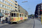 København / Kopenhagen Københavns Sporveje SL 2 (Tw 525 + Bw 15xx) København K, Christianshavn, Torvegade / Christianshavns Torv (torv = Markt) am 29. Juli 1968. - Scan von einem Farbnegativ. Film: Kodak Kodacolor X Film.