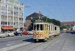 København / Kopenhagen SL 2 (Tw 518 + Bw 15xx) København NV, Frederikssundsvej / Tomsgårdsvej im August 1968. - Scan von einem Farbnegativ. Film: Kodak Kodacolor X Film.