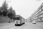 København / Kopenhagen Københavns Sporveje (KS) SL 16 (Tw 603 + Bw 15xx) København NV (: Nordwest), Frederiksborgvej / Skoleholdervej im September 1968.