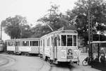 København / Kopenhagen Københavns Sporveje (KS) SL 16 (Tw 605 + Bw 15xx) København NV (: Nordwest), Emdrup, Frederiksborgvej / Emdrupvej (Endstation Emdrupvej) im September 1968. - Scan von einem S/W-Negativ. Film: Ilford FP3.