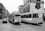 København / Kopenhagen Københavns Sporveje SL 7 (DÜWAG-GT6 819) Frederikssundsvej / Nordre Fasanvej / Lygten / Nørrebro Station / Lygten Station im März 1969. - Scan eines S/W-Negativs. Film: Agfa L ISS. 