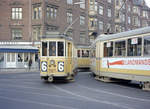 København / Kopenhagen Københavns Sporveje SL 6 (Tw 587 + Bw 15xx) Frederiksberg, Vesterbrogade / Pile Allé am 4. März 1969. - Scan eines Farbnegativs. Film: Kodak Kodacolor X.