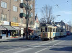 København / Kopenhagen Københavns Sporveje SL 2 (Tw 567 + B 15xx) Københavns S, Sundbyøster, Amagerbrogade / Rodosvej am 6. März 1969. - Scan eines Farbnegativs. Film: Kodak Kodacolor X.