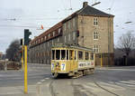 København / Kopenhagen Københavns Sporveje SL 7 (Tw 598) København K, Nørre Voldgade / Gothersgade am 3. April (Gründonnerstag) 1969. - Scan eines Farbnegativs. Film: Kodak Kodacolor X.