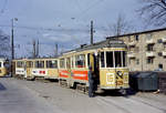 København / Kopenhagen Københavns Sporveje SL 16 (Tw 529 + Bw 15**) København NV, Emdrup, Frederiksborgvej / Emdrupvej am 18. April 1969. - Scan eines Farbnegativs. Film: Kodak Kodacolor X.