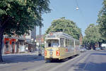 København / Kopenhagen Københavns Sporveje SL 2 (DÜWAG/Kiepe-GT6 868) Vanløse, Godthåbsvej / Frederiksgårds Allé am 10. Juni 1969. - Scan eines Farbnegativs. Film: Kodak Kodacolor X.