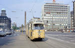 København / Kopenhagen Københavns Sporveje SL 16 (DÜWAG/Kiepe-GT6 878) København V, Vesterbro, Vesterbrogade / Vester Farimagsgade / Meldahlsgade am 14. Juni 1969. - Scan eines Farbnegativs. Film: Kodak Kodacolor X.