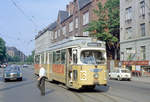 København / Kopenhagen Københavns Sporveje SL 16 (DÜWAG/Kiepe-GT6 896) København V, Vesterbro, Enghave Plads am 14. Juni 1969. - Scan eines Farbnegativs. Film: Kodak Kodacolor X.