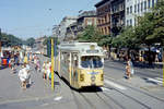 København / Kopenhagen Københavns Sporveje SL 5 (DÜWAG/Kiepe-GT6 867) København K, Nørre Voldgade / Nørreport Station / Fiolstræde am 4. August 1969. - Scan eines Farbnegativs. Film: Kodak Kodacolor X.