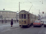 København / Kopenhagen Københavns Sporveje SL 5 (Tw 589 + Bw 15**) København K, Zentrum, Rådhusstræde / Nybrogade am 13. Februar 1970. - Scan eines Farbnegativs. Film: Kodak Kodacolor X.