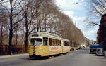 København / Kopenhagen Københavns Sporveje SL 16 (DÜWAG/Kiepe-GT6 880) København V, Vesterbro, Ny Carlsberg Vej / Enghaven / Slesvigsgade am 24. April 1970. - Scan eines Farbnegativs. Film: Kodak Kodacolor X.