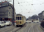 København / Kopenhagen Københavns Sporveje SL 5 (Tw 514 + Bw 15**) København K, Zentrum, Nørre Voldgade / Nørregade am 25. April 1970. - Scan eines Farbnegativs. Film: Kodak Kodacolor X.