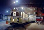 København / Kopenhagen Københavns Sporveje (KS) SL 6 (DÜWAG/Kiepe GT6 812) Valby, Ålholm Plads im Dezember 1968.