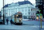 København / Kopenhagen Københavns Sporveje (KS) SL 7 (Tw 604) København K, Kongens Nytorv (Endstelle) im Februar 1969.