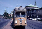 København / Kopenhagen København Sporveje SL 10 (DÜWAG-GT6 866) København K, Stormbro im Mai 1968. - Scan eines Diapositivs.