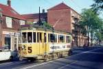 København / Kopenhagen Københavns Sporveje (KS) SL 5 (Tw 598) Brønshøj, Frederikssundsvej / Åkandevej im Mai 1969.