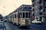 København / Kopenhagen Københavns Sporveje SL 16 (Tw 551) København NV, Frederiksborgvej / Landsdommervej im März 1970.