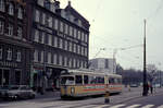 København / Kopenhagen Københavns Sporveje (KS) SL 6 (DÜWAG(Kiepe-GT6 817) Østerbro, Trianglen im November 1968. - Scan eines Diapositivs.