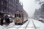 København / Kopenhagen Københavns Sporveje (KS) SL 2 (Großraumtriebwagen 522) København S, Amagerbro, Amagerbrogade / Amager Boulevard im Februar 1969. - Scan eines Diapositivs.