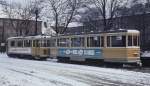 Kbenhavn / Kopenhagen KS SL 5 (Bw 1546 + Tw 532) Sundby remise / Betriebsbahnhof Sundby im Februar 1969.