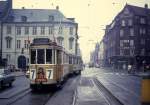 Kbenhavn / Kopenhagen KS SL 7 (Grossraumtriebwagen 617) Gothersgade / Kronprinsessegade am 8. Mai 1969.