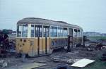 Kbenhavn / Kopenhagen am 27. Mai 1969: Der KS-Grossraumtriebwagen 703 whrend der Verschrottung.