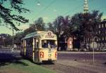 Kbenhavn / Kopenhagen KS SL 2 (Dwag-GT6 833) Holmens Bro / Holmens Kirke im September 1969.